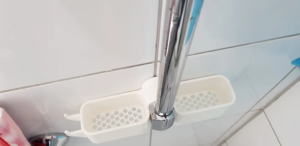 Byr3D "Brausegarnitur" Için Duş Jeli Tutucusu (Fıskiyenizin Üzerindeki Boru Sabittir) T2924853 Sadece Plastik Aparattır - Resim 4