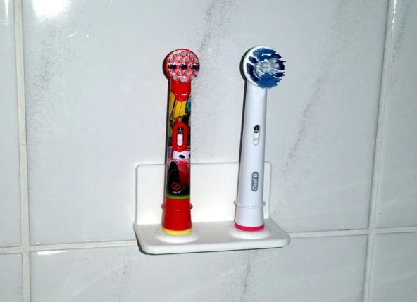 Byr3D İki Oral B Ucu Için Diş Fırçası Ucu Tutucu T1357996 Sadece Plastik Aparattır
