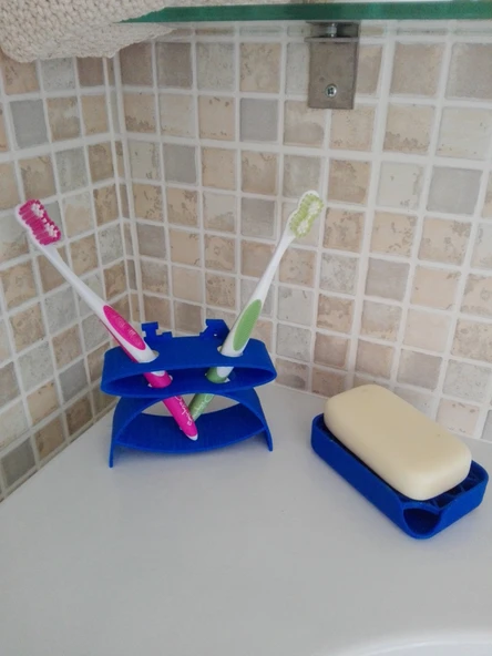 Byr3D Çift Diş Fırçası Tutucusu T2623294 Sadece Plastik Aparattır