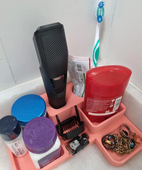 Byr3D Banyo Organizatörü / Diş Fırçası Tutucusu T5683363 Sadece Plastik Aparattır - 3