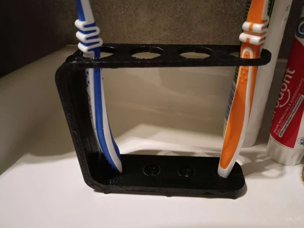 Byr3D Tahliye Delikli Dörtlü Diş Fırçası Tutucusu T5846107 Sadece Plastik Aparattır