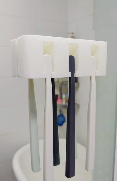 Byr3D Basit Diş Fırçası Duvar Tutucusu T4808195 Sadece Plastik Aparattır - 2