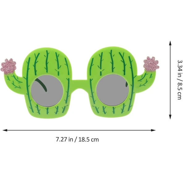 Kaktüs Temalı Hawaii Yaz Partisi Gözlüğü 8.5x18.5 Cm - 4