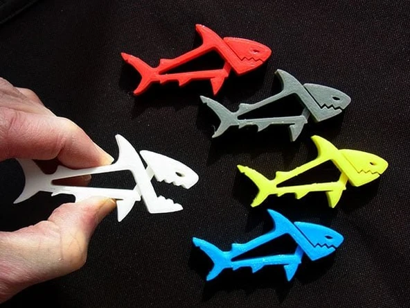 Byr3D Sharkz... Isıran Hareketli Çenelere Sahip Eğlenceli, Çok Amaçlı Klipsler / Tutucular / Mandallar! T910216 Sadece Plastik Aparattır ürün görseli 1