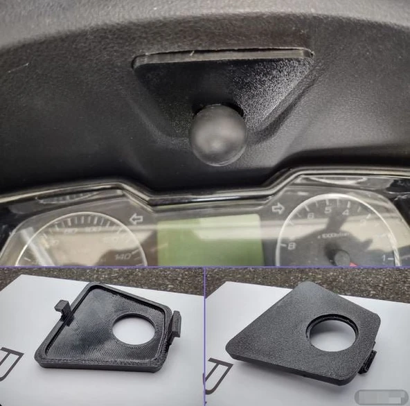 Byr3D Peugeot Metropolis Scooter Için Delikli Telefon Tutucu Kapağı T6681164 Sadece Plastik Aparattır - 3