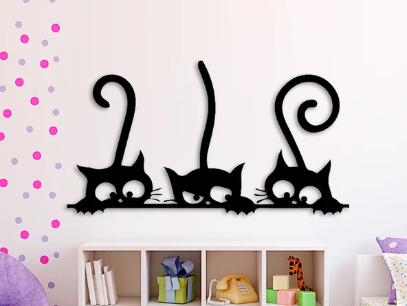 Byr3D Zor Kedi Yavruları 2D Tablo T5161061 Sadece Plastik Aparattır