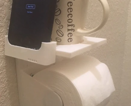 Byr3D Iphone Standlı Ve Kahve Fincanı Standlı Tuvalet Kağıdı Rulo Tutucusu T2618320 Sadece Plastik Aparattır - 3