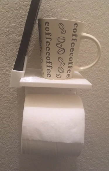 Byr3D Iphone Standlı Ve Kahve Fincanı Standlı Tuvalet Kağıdı Rulo Tutucusu T2618320 Sadece Plastik Aparattır - 2