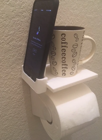 Byr3D Iphone Standlı Ve Kahve Fincanı Standlı Tuvalet Kağıdı Rulo Tutucusu T2618320 Sadece Plastik Aparattır