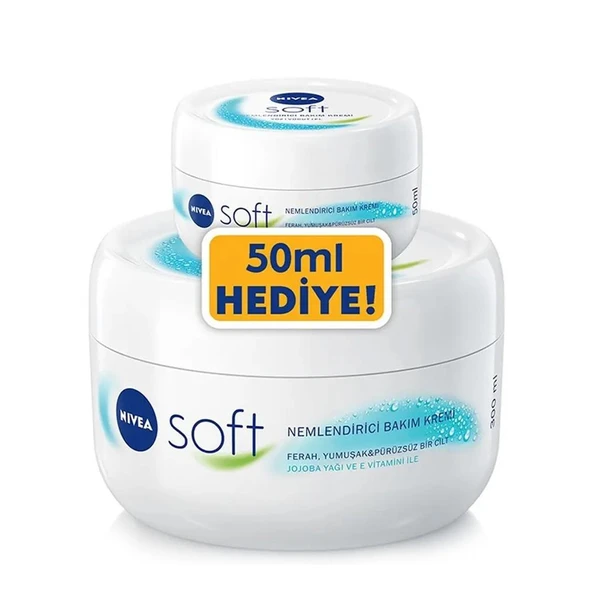 Nivea Soft Nemlendirici Bakım Kremi 300 ml ve 50 ml