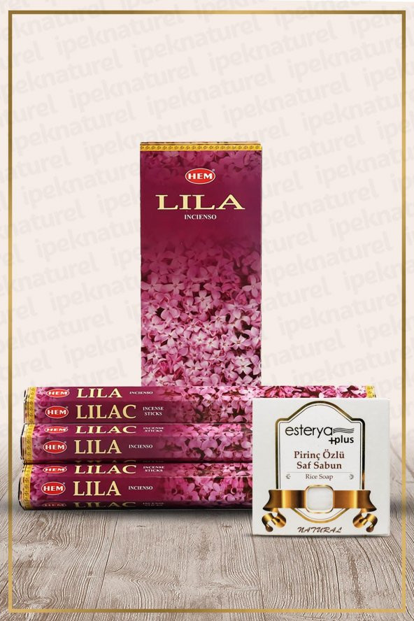 Hem Lilac Lila Leylak 6 Adet Tütsü Ve Esterya Plus Pirinç Sabunu