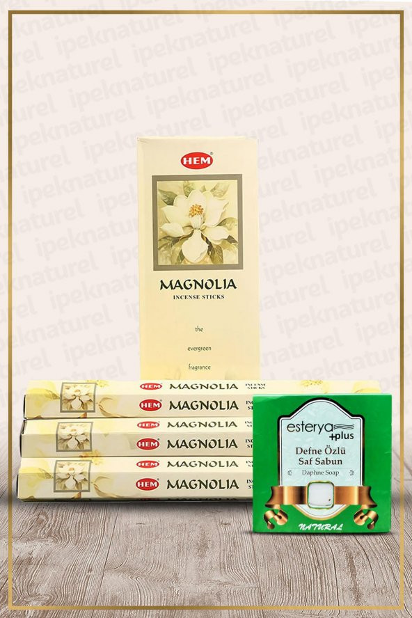 Hem Magnolia Manolya 6 Adet Tütsü Ve Esterya Plus Defne Sabunu