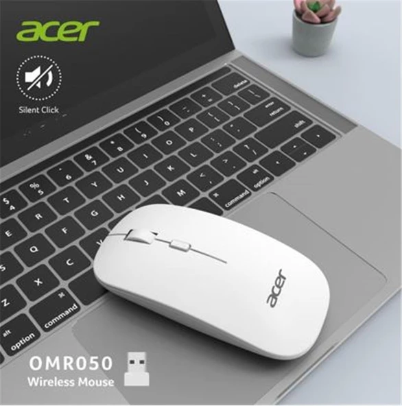 Acer Omr050 Beyaz Kablosuz Sessiz Tuşlu Mouse 1000-1200-1600 DPI - 2