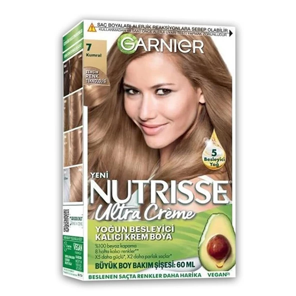 Garnier Nutrisse Yoğun Besleyici Kalıcı Krem Saç Boyası 7 Kumral