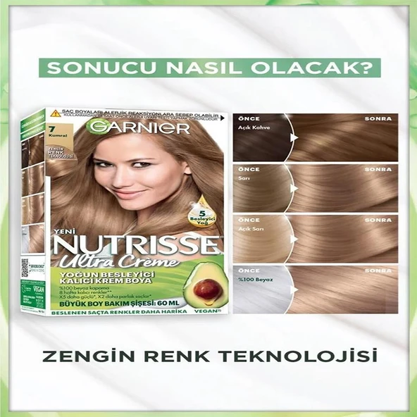 Garnier Nutrisse Yoğun Besleyici Kalıcı Krem Saç Boyası 7 Kumral - 2
