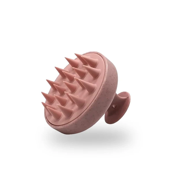 Düvenci Toptan Yumuşak Silikonlu Masaj Şampuan Fırçası Pembe ürün görseli