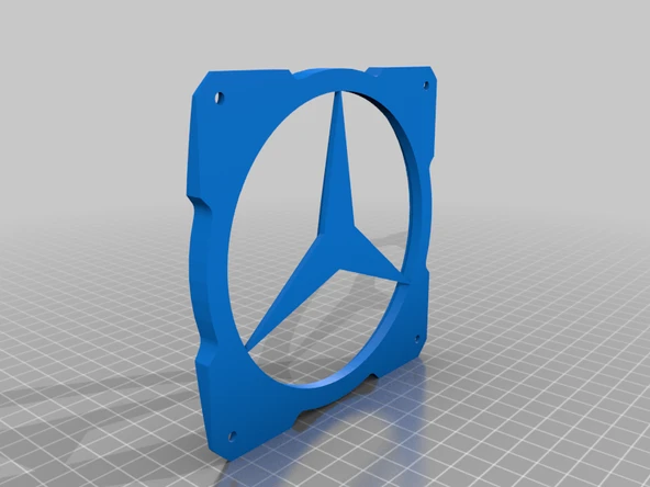 Byr3D Mercedes-Benz Pc Fan Kapağı 120Mm T4086021 Sadece Plastik Aparattır - Resim 4