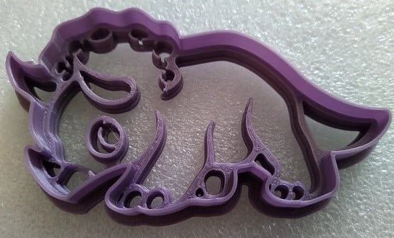 Byr3D Triceratops Dinozor Çerez Kurabiye Kesici T4838243 Sadece Plastik Aparattır