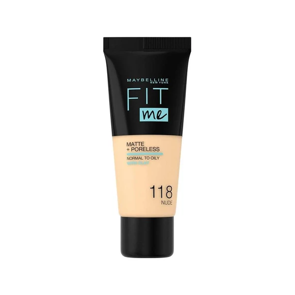 Maybelline Fit Me Fondöten Matte Poreless Fondöten 118 Nude ürün görseli
