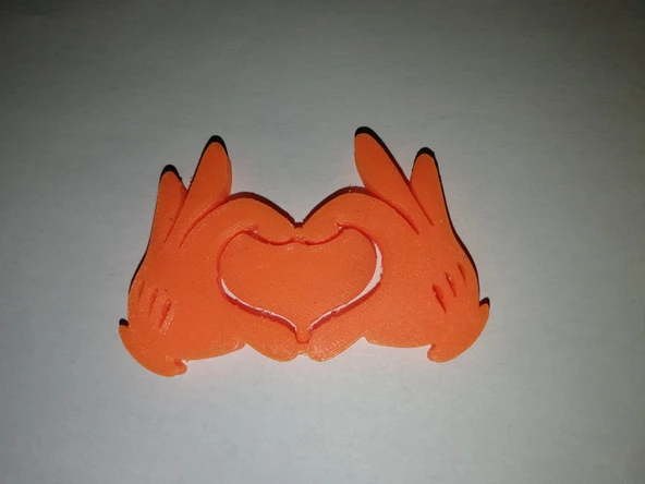 Byr3D Kalp Anahtarlık T2866451 Sadece Plastik Aparattır - 2