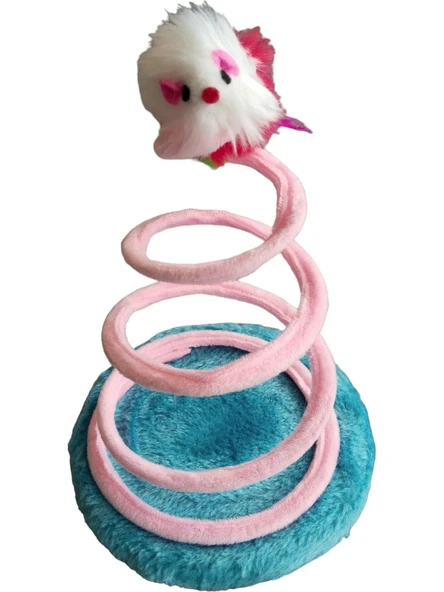 TİNEKE Yaylı Fareli Çember Hacı Yatmaz Kedi Oyuncağı 23x14 Cm 1 adet - Resim 7