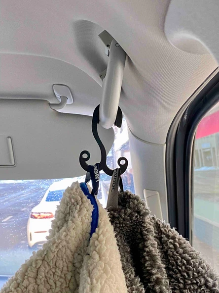 Byr3D Ilki - Vw T5/T6 California - Çift Elbise Kancası Kulplu Sürücü/Yolcu T4761082 Sadece Plastik Aparattır