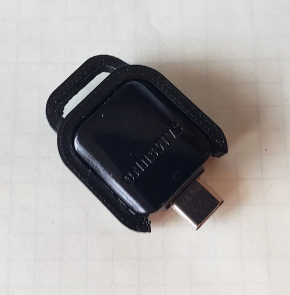 Byr3D Galaxy S8 Otg Adaptörü Için Anahtarlık Tutucu (Usb C'den Usb-A'ya) T2335666 Sadece Plastik Aparattır