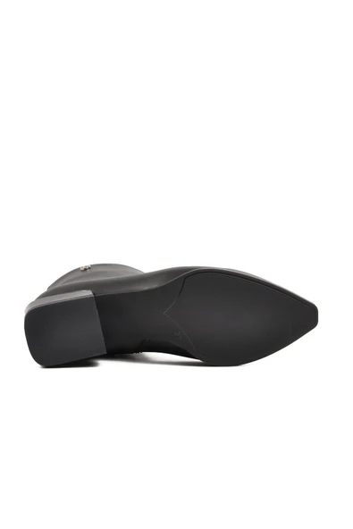 Pierre Cardin Siyah Suni Deri Kadın Bot Pc-52720 Z - 5