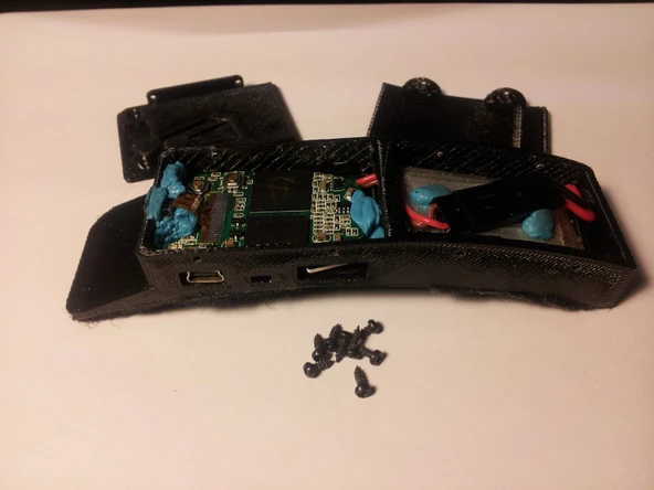 Byr3D 808 Anahtarlık Kamera Motosiklet Kaskı Montaj Çantası T923019 Sadece Plastik Aparattır - 2