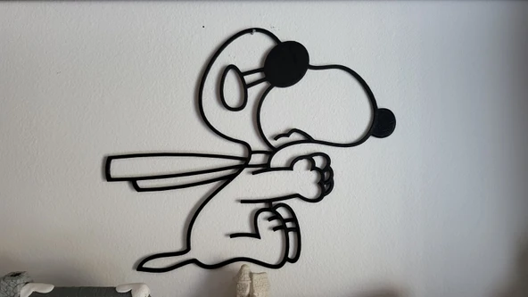 Byr3D Snoopy Uçan As Duvar Sanatı T5561876 Sadece Plastik Aparattır - 2