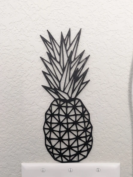 Byr3D Ananas Duvar Heykeli 2D T3286894 Sadece Plastik Aparattır - 3