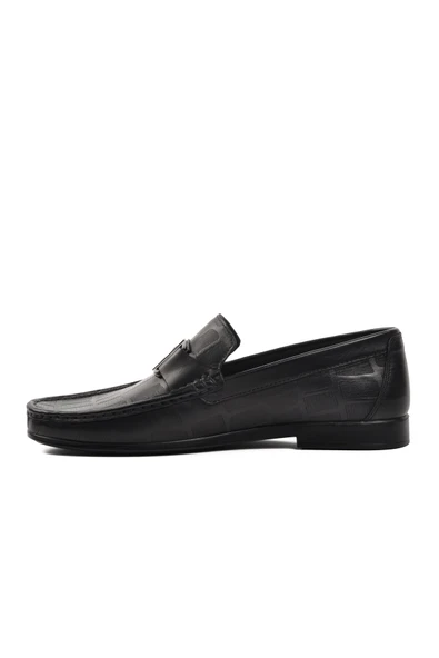 Pierre Cardin Siyah Hakiki Deri Erkek Loafer Ayakkabı 25104 M - 2