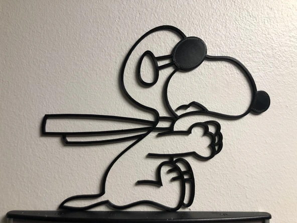 Byr3D Snoopy Uçan As Duvar Sanatı T5561876 Sadece Plastik Aparattır - 3