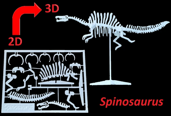 Byr3D Spinosaurus Seti Kartı T4838434 Sadece Plastik Aparattır