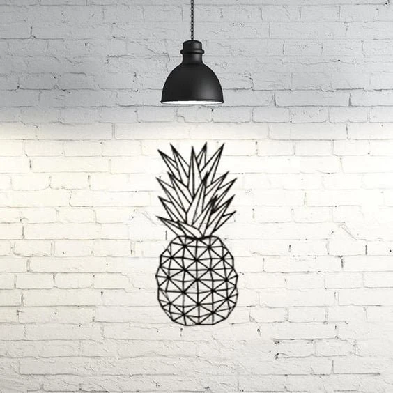 Byr3D Ananas Duvar Heykeli 2D T3286894 Sadece Plastik Aparattır