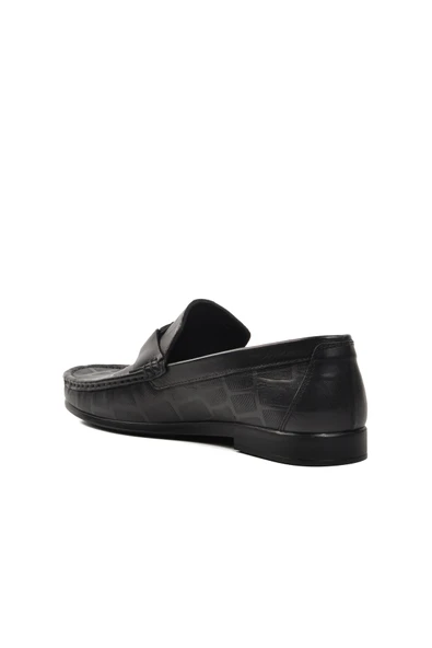 Pierre Cardin Siyah Hakiki Deri Erkek Loafer Ayakkabı 25104 M - 4