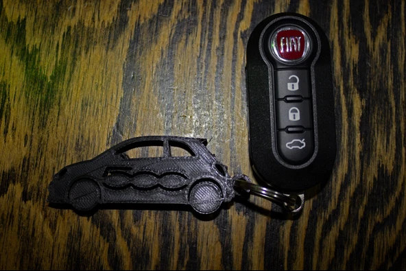 Byr3D Fiat 500 Anahtarlık T3711251 Sadece Plastik Aparattır