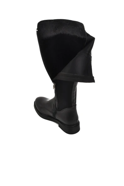 Pierre Cardin Siyah Cilt Polyester Karışımlı Kadın Çizme PC-52066 Z - 4