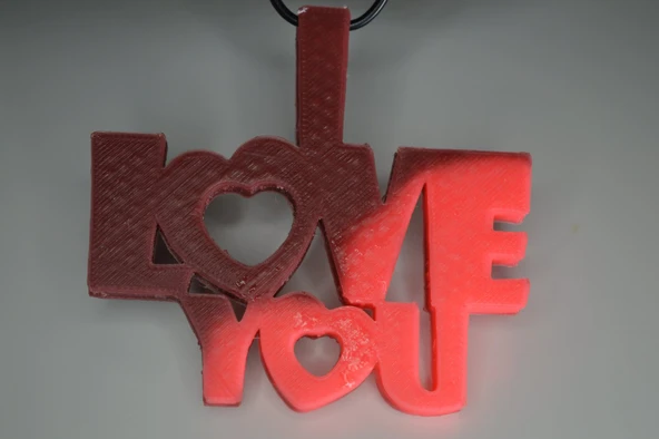 Byr3D Sevgililer Gününe Özel I_Love_You Anahtarlık Kolye T1320469 Sadece Plastik Aparattır - 2