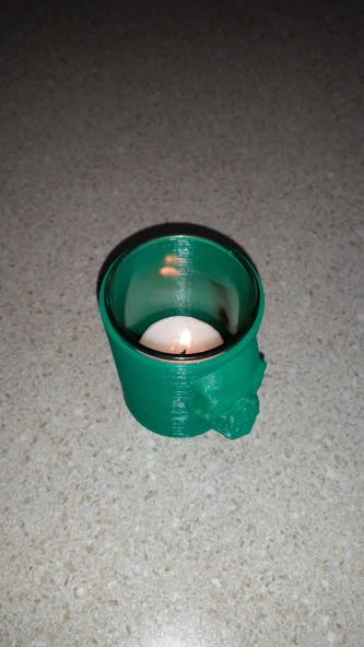 Byr3D Kafatası Tealight T951814 Sadece Plastik Aparattır - 2