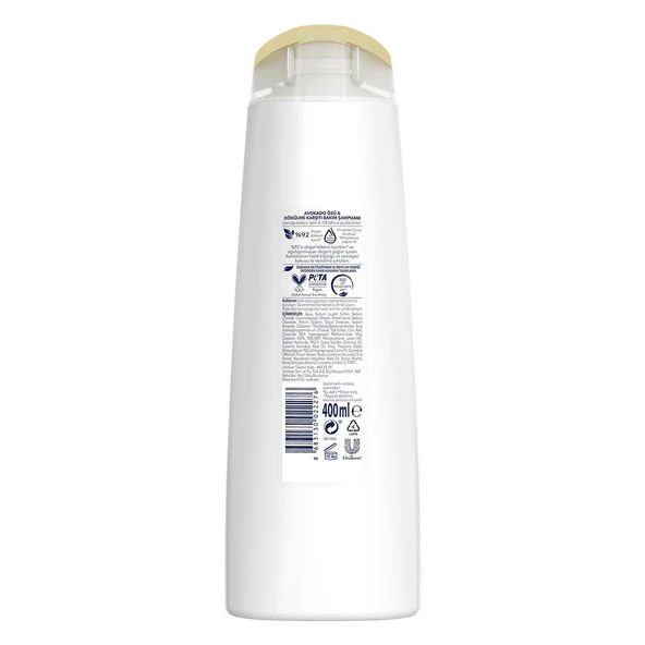 Dove Ultra Care Dökülme Karşıtı Avokado Özü Şampuan 400 ml - Resim 3
