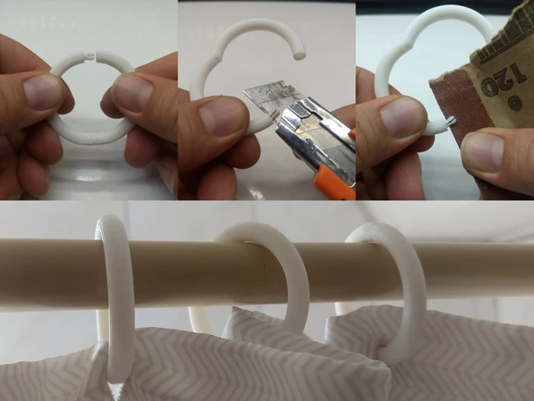 Byr3D Duş Perdesi Halkası T4070865 Sadece Plastik Aparattır - 2