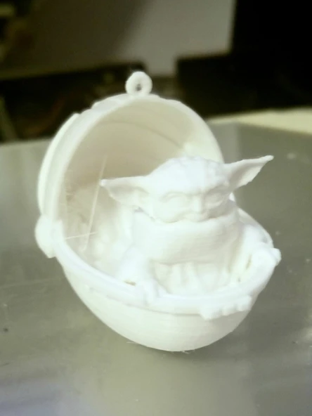 Byr3D Bebek Yoda (Grogu A.k.a. "Çocuk") Noel Süsü T4037472 Sadece Plastik Aparattır - Resim 2