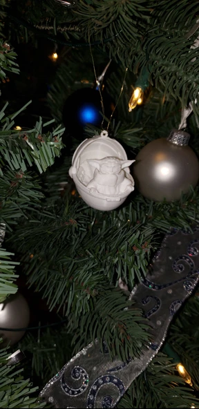 Byr3D Bebek Yoda (Grogu A.k.a. "Çocuk") Noel Süsü T4037472 Sadece Plastik Aparattır