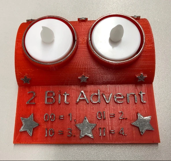 Byr3D 2-Bit Advent Çay Işık Tutucu T3209155 Sadece Plastik Aparattır