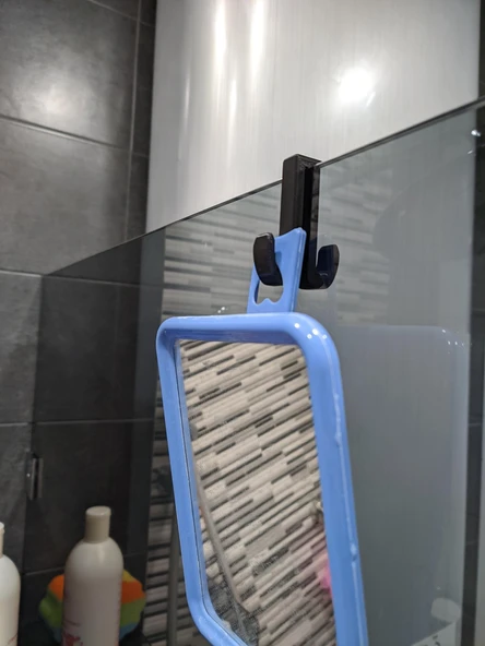 Byr3D Duş Perdesi Çift Kanca - Pratik Tasarım T4022947 Sadece Plastik Aparattır - 4