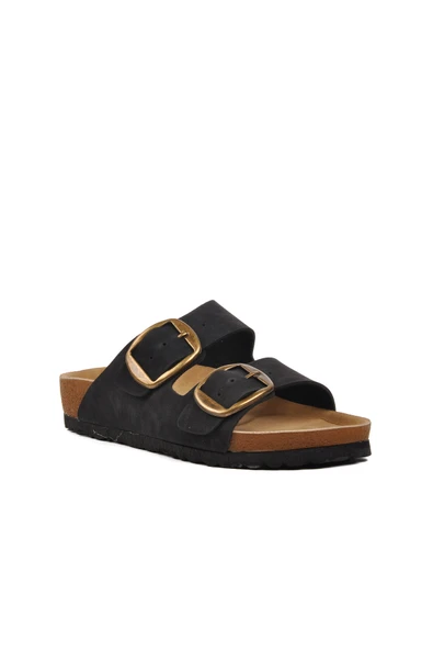 Pierre Cardin Siyah Mantar Taban Kadın Terlik PC-6958 Z - 3