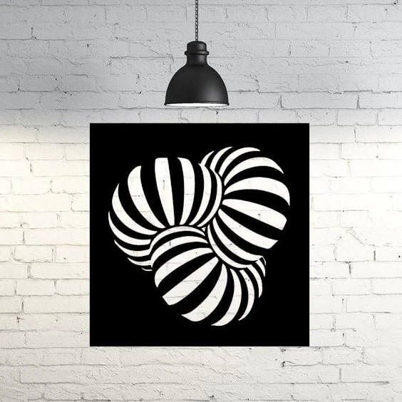 Byr3D Optik Çerçeve Iii Duvar Heykeli 2D T3449799 Sadece Plastik Aparattır