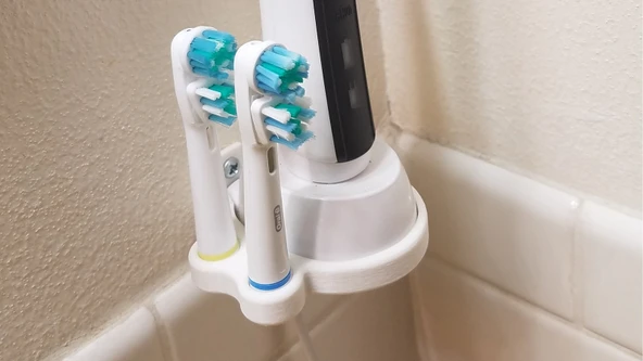 Byr3D Oral B Elektrikli Diş Fırçası Için Duvara Montaj Aparatı T1757554 Sadece Plastik Aparattır - 2