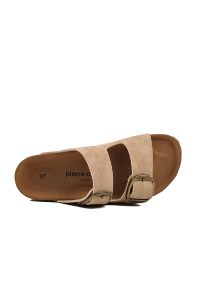 Pierre Cardin Bej Mantar Taban Kadın Terlik PC-6958 Z - 4